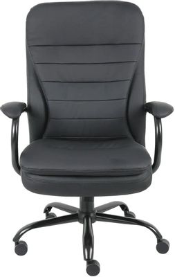 Кресло BRABIX Heavy Duty HD-001, на колесиках, эко.кожа, черный [531015 ...