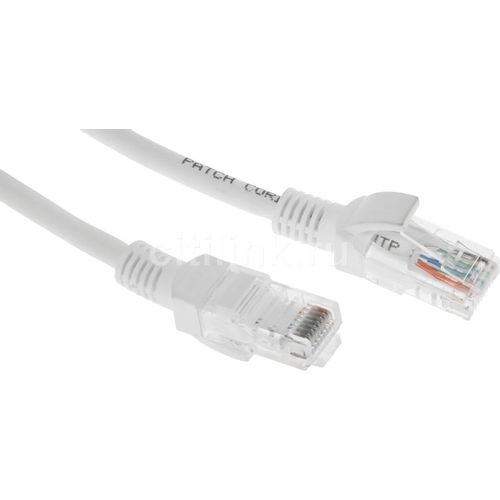 Патч-корд NTSS NTSS-PC-UTP-RJ45-5e-5.0-LSZH-WT, вилка RJ-45, вилка RJ-45, кат.5E, LSZH, 5м, белый
