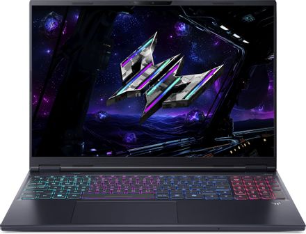 Ноутбук игровой Acer Predator Helios Neo 16S AI PHN16S-71-705J, 16", OLED, Intel Core Ultra 7 255HX 2.4ГГц, 20-ядерный, 16ГБ DDR5, 1ТБ SSD,  NVIDIA GeForce  RTX 5070 для ноутбуков - 8 ГБ, TGP 115Вт, без операционной системы,  чер [nh.qzfcd.009]
