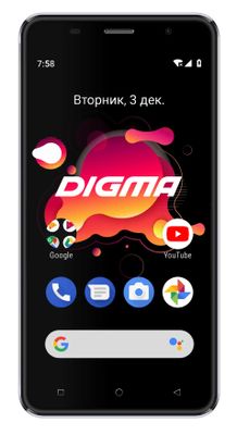 Смартфон Digma Linx X1 3G, черный – купить в Ситилинк | 1064814