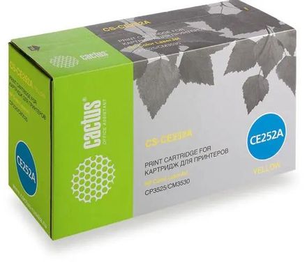 Картридж Cactus CS-CE252A, CE252A, желтый / CS-CE252A