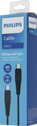 Кабель Philips DLC5531, USB Type-C (m) - USB Type-C (m), 1.2м, черный
