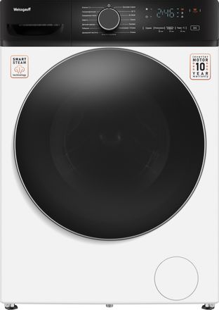 Стиральная машина WEISSGAUFF WMD 4628 Inverter Steam, с фронтальной загрузкой, 8кг, 1400об/мин, с паром, с сушкой, инверторная