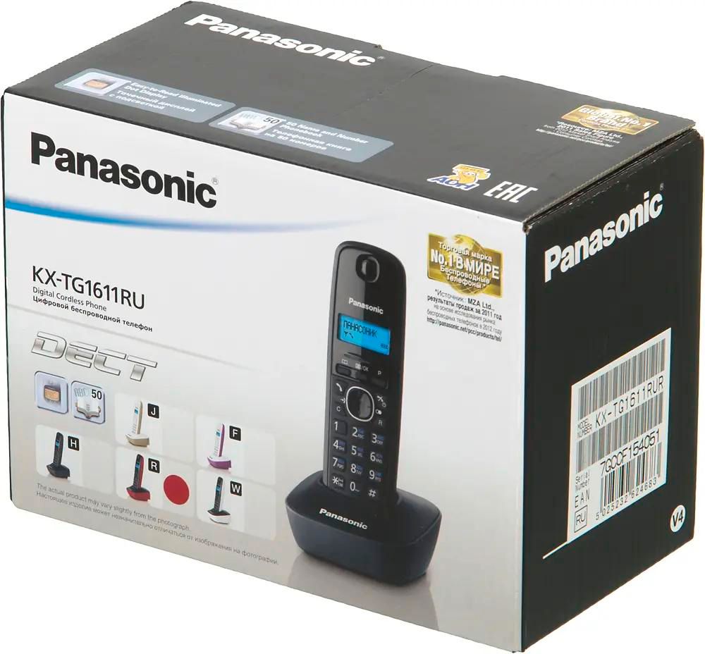 Характеристики Радиотелефон Panasonic KX-TG1611RUR, красный и черный  (620633) смотреть в СИТИЛИНК