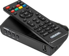 Ресивер DVB-T2 Cadena CDT-1753SB, черный – купить в Ситилинк | 1117548