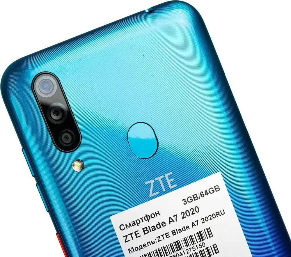 Характеристики Смартфон ZTE Blade A7 2020 64Gb, синий (1200383) смотреть в  СИТИЛИНК