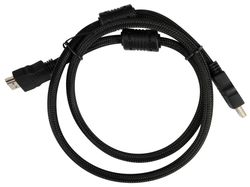 Изображение товара Кабель аудио-видео Buro HDMI (m) -  HDMI (m),  ver 1.4,  1м, GOLD,  ф/фильтр,  черный [hdmi-v1.4-1mc]