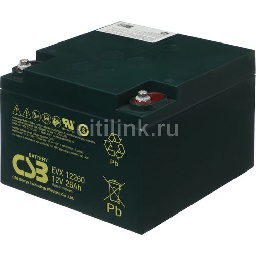 Аккумуляторная батарея CSB EVX12260 I для ИБП, 12В, 26Ач