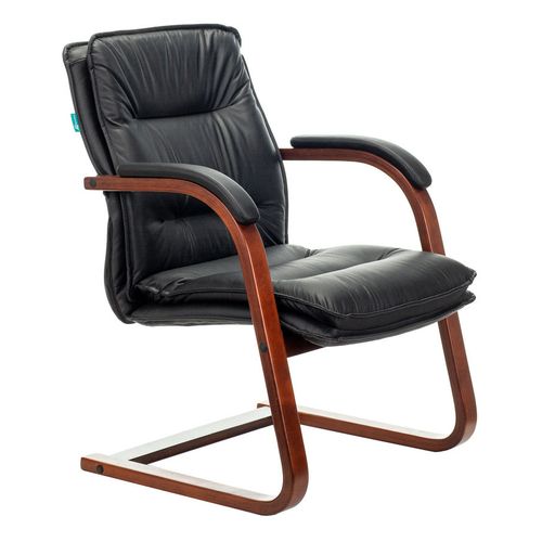 Кресло Бюрократ T-9927Walnut-Av, кожа, до 120кг, черный