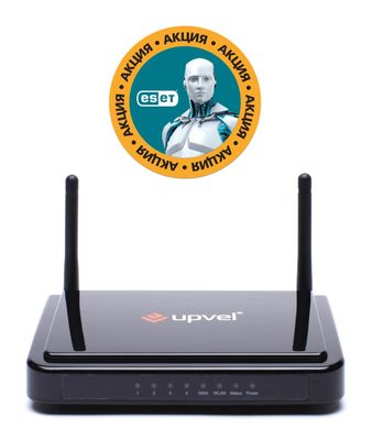 Wi-Fi роутер Upvel UR-325BN,  N300,  черный
