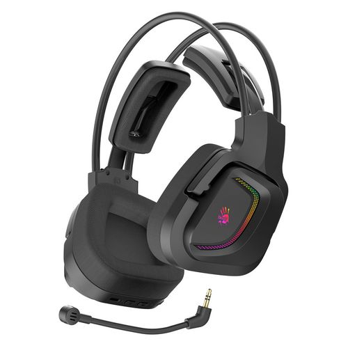 Гарнитура игровая A4TECH Bloody MR575, для компьютера и игровых консолей, мониторные, Bluetooth/радио, черный