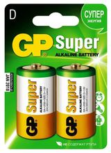Изображение товара GP Super Alkaline 13A LR20 батарейки D 1.5V 2 шт. Щелочные надежные источник энергии
