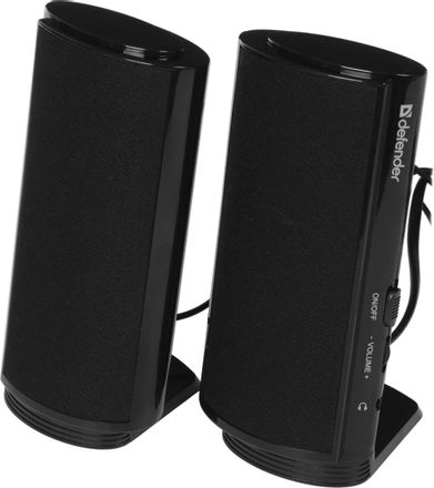 Колонки Defender SPK-210,  2.0,  черный [65210]