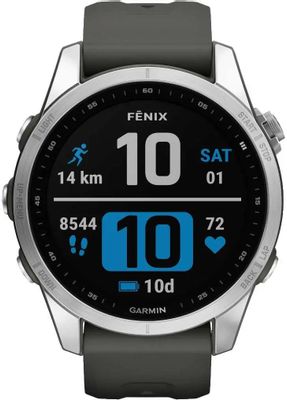 Смарт-часы Garmin Fenix 7S,  1.2",  серый / черный [010-02539-01]
