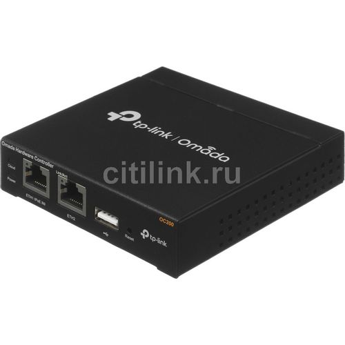 Контроллер TP-LINK Omada OC200, 2 LAN, 1xUSB, черный
