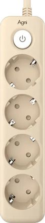 Сетевой фильтр AGNI TP-FD4E, 2м, слоновая кость [tp-fd4e-2m-ivory]