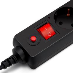 Сетевой фильтр Buro 600SH-1.8-B, 1.8м, черный