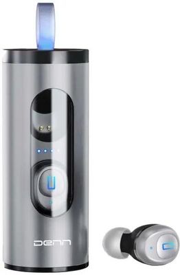 Наушники DENN TWS One Silver DTS-01S, Bluetooth, вкладыши, серебристый ...