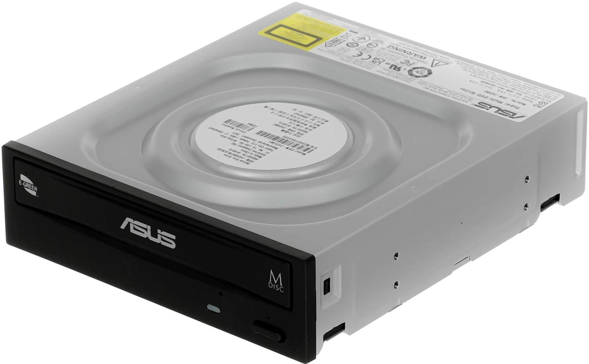 Оптический привод DVD-RW ASUS DRW-24D5MT/BLK/B/AS, внутренний, SATA,  черный, OEM – купить в Ситилинк | 383324