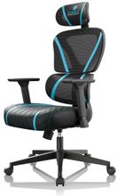 Кресло игровое EUREKA Norn, на колесиках, сетка, черно-синий [erk-gc06 ...