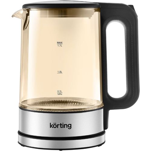 Чайник электрический Korting kwk 0903 g, 1.7л, металл/стекло/пластик