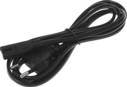 Кабель питания PREMIER 5-180, IEC C7 (2-pin) (прямой) - Евровилка (прямой), черный