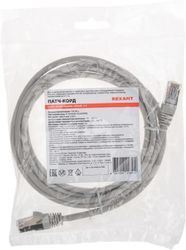 Патч-корд REXANT вилка RJ-45, вилка RJ-45, кат.5E, LSZH, 2м, серый