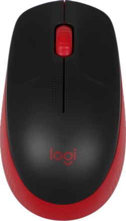 Мышь беспроводная Logitech M190, радио, оптическая, USB, 1000dpi, черный и красный [910-005908]