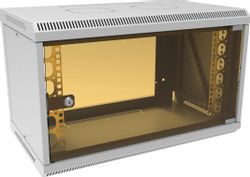 Шкаф коммутационный SUPRLAN ТВЛ-6U-600-350-СР 05-1060 настенный, стеклянная передняя дверь, 6U, 600x360x350 мм