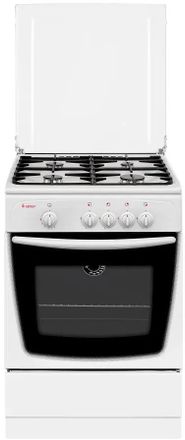 Газовая плита GEFEST CG 60MC7 K73, газовая духовка, металлическая крышка, чугун, белый