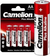 Изображение товара AA Батарейка CAMELION Plus Alkaline LR6-BP4,  4 шт. 2700мAч