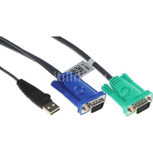 Кабель ATEN 2L-5203U, VGA (m) (прямой) - VGA (m) (прямой), круглое, 3м, черный