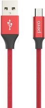 Изображение товара Кабель PERO DC-02,  micro USB (m) -  USB (m),  в оплетке,  красный [prdc-02mu1mr]