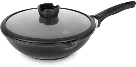 Сковорода ВОК (WOK) Rondell Escurion RDA-870, 28см, с крышкой, съемная ручка, антипригарное покрытие, алюминиевая