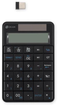 Числовой блок Oklick K604W, беспроводная, USB, Радиоканал,  ножничная, черный [1979325]