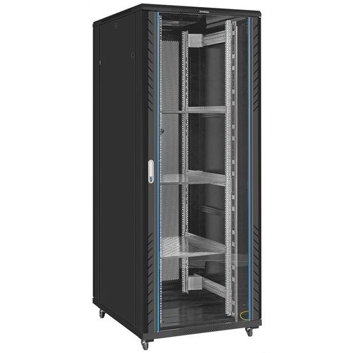 Шкаф коммутационный EXEGATE EC-FS-42U.800.1000.G.V EX300282RUS напольный, стеклянная передняя дверь, 42U, 800x2054x1000 мм