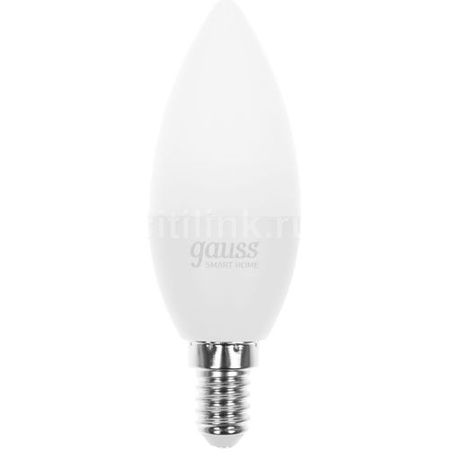 Умная лампа GAUSS Smart Home E14 белая 5Вт 470lm Wi-Fi (1шт) [1110112]