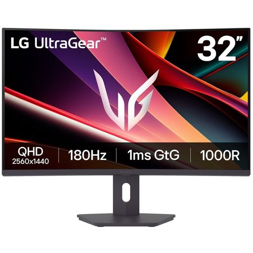 31.5″ Монитор LG UltraGear 32G600A-B, 2560×1440, VA, 180Гц, 2хHDMI, 1хDP, изогнутый, черный [32g600a-b.aruq]
