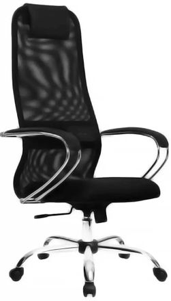 Кресло SITUP Optima (Оптима), сетка, до 120кг, топ-ган, пластиковые подлокотники,  черный