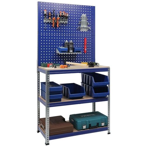 Верстак ПРАКТИК Garage Set 3 металл, синий/серый [s30399501746]