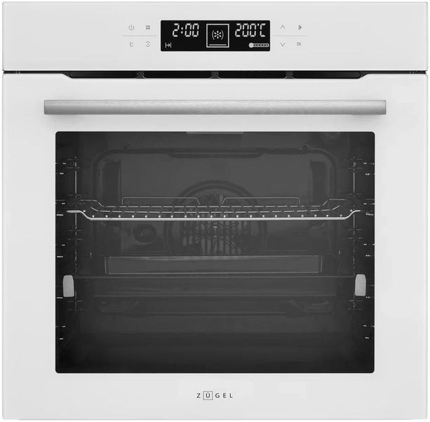 Духовой шкаф электрический ZUGEL ZOE601W, 75л, дверца с 3 стеклами, белый