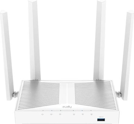 Wi-Fi роутер CUDY WR1300S, Wi-Fi 5, AC1200, 2.4/5ГГц, 4 LAN, белый