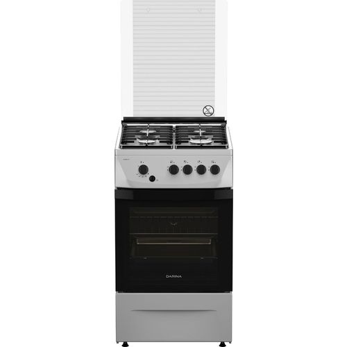 Газовая плита Darina 1D1 GM 241 014 Х, газовая духовка, стеклянная крышка, чугун, нержавеющая сталь и черный