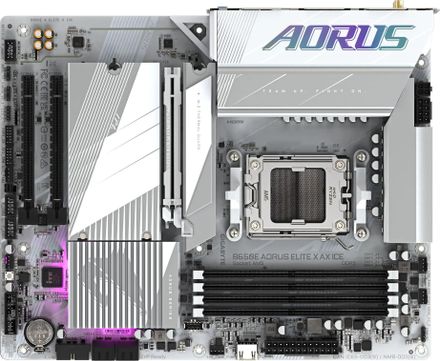 Материнская плата Gigabyte B650E AORUS ELITE X AX ICE, Socket AM5, AMD B650, ATX, Ret