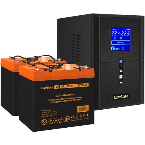 ИБП EXEGATE SineTower SZ-1500.LCD.AVR.2SH.1C13.USB, 1500ВA [ex296820rus]