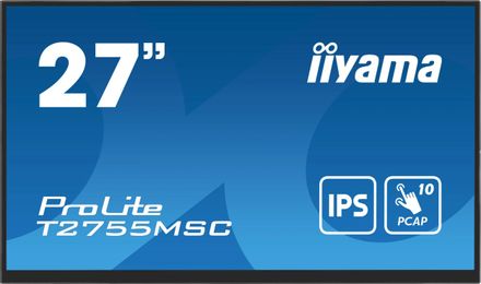 27" Монитор Iiyama ProLite T2755MSC-B1,  1920x1080,  IPS,  1хHDMI,  1хDP,  черный