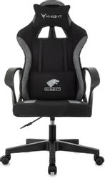 Кресло игровое KNIGHT Оптимальный (Optimum), ткань, до 120кг,  черный/серый