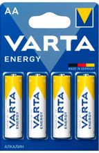 Изображение товара Батарейки VARTA Energy LR6 BL4 Alkaline, комплект 4 шт. для бытовых устройств