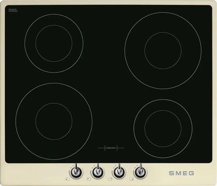 Индукционная варочная поверхность SMEG Victoria SI964PM, конфорок: 4 шт., стеклокерамика, независимая, бежевый