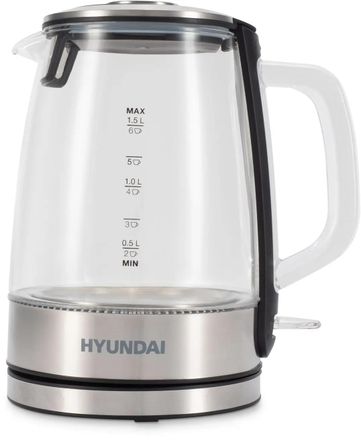 Чайник электрический Hyundai HYK-G2403, 1.5л, стекло/пластик